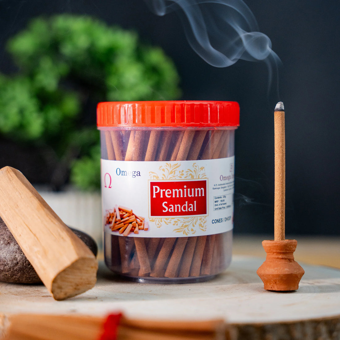 Premium Sandal Bambooless Dhoop Sticks – Jar