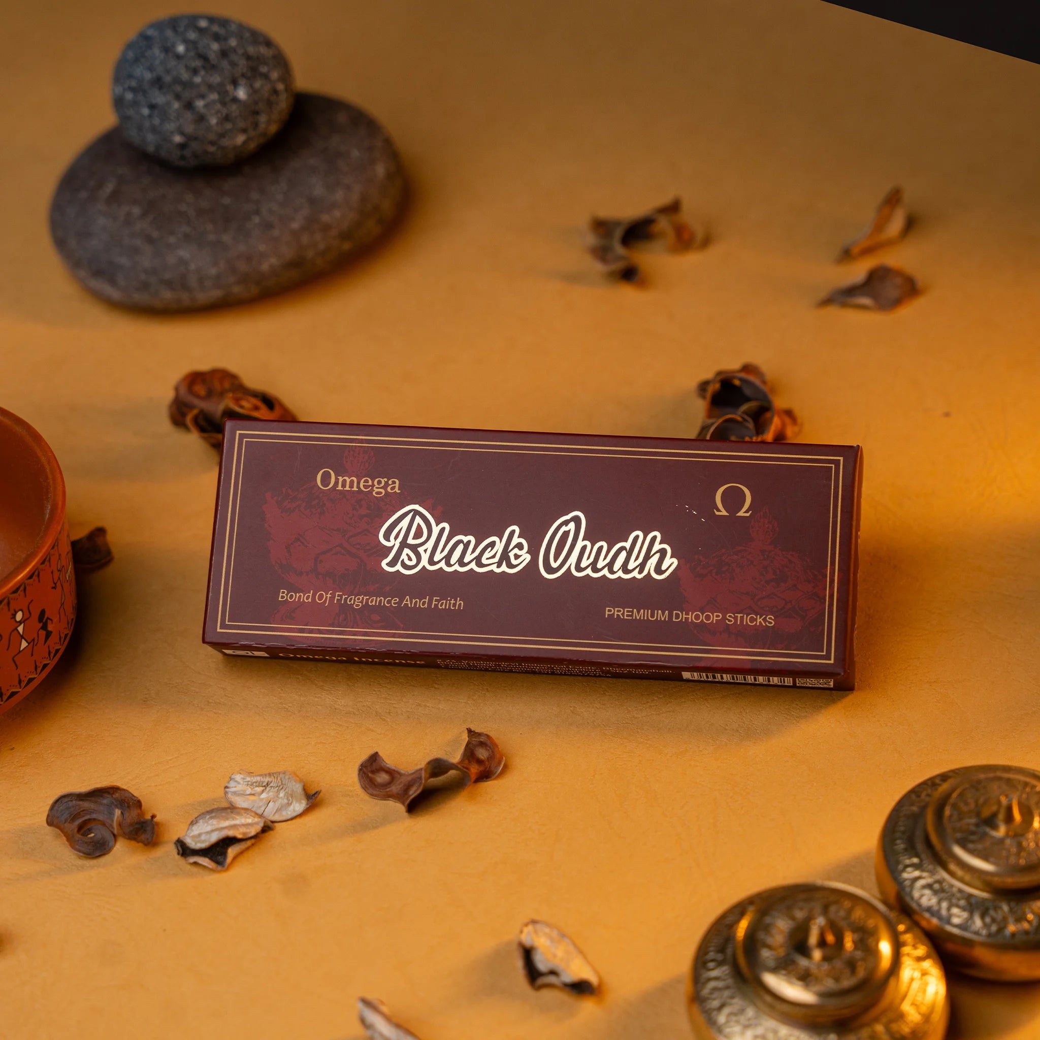 Indian Oudh Agarwood Dhoop Incense Sticks – 45-50 Sticks, Meditation & Puja, Free Shipping