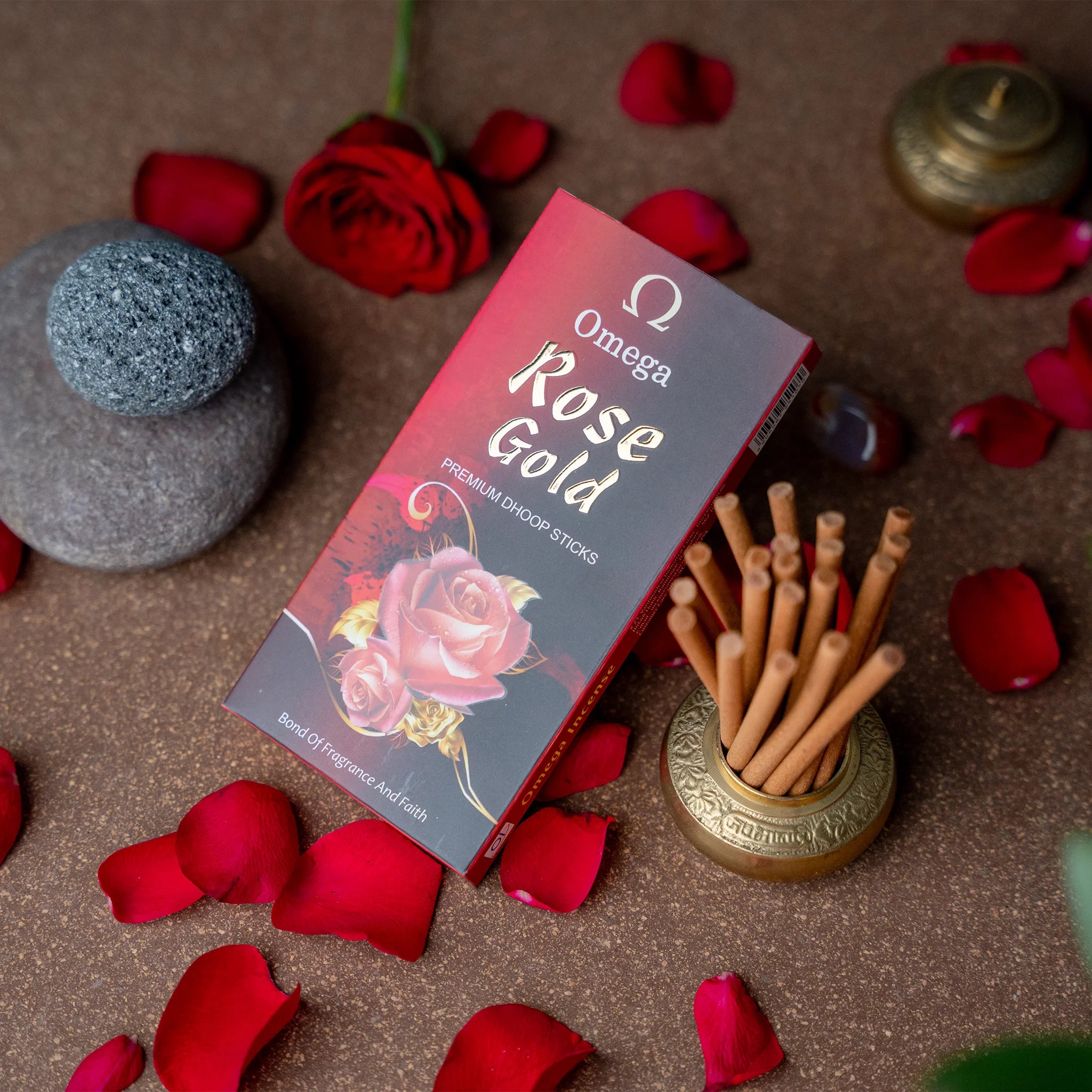 Dhoop Sticker Rose Gold Premium Bambooless Dhoop Sticks